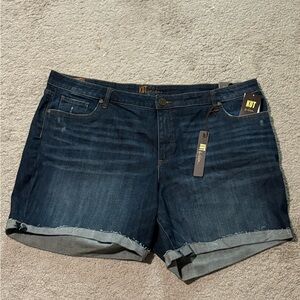 Kut from the Kloth Blue Jean Shorts with Rolled Cuffs